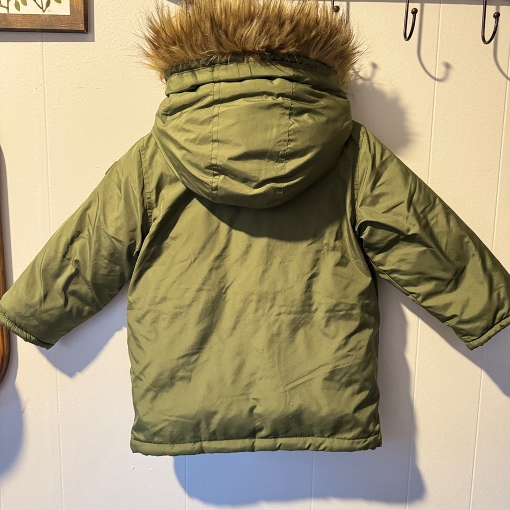 🌲Baby GAP Green Hooded Parka Jacket | 2T 🌲 - Picture 7 of 7